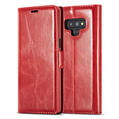 Funda de Cuero Cartera con Soporte Carcasa T01 para Samsung Galaxy Note 9 Rojo