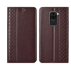 Funda de Cuero Cartera con Soporte Carcasa T01 para Xiaomi Redmi 10X 4G Marron