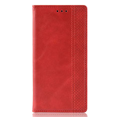 Funda de Cuero Cartera con Soporte Carcasa T01 para Xiaomi Redmi 9i Rojo