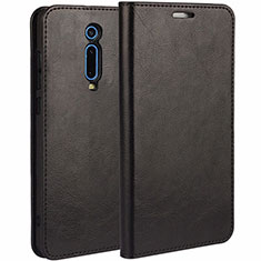 Funda de Cuero Cartera con Soporte Carcasa T01 para Xiaomi Redmi K20 Negro