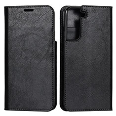 Funda de Cuero Cartera con Soporte Carcasa T01D para Samsung Galaxy S21 5G Negro