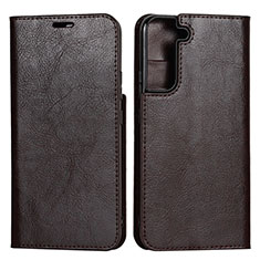 Funda de Cuero Cartera con Soporte Carcasa T01D para Samsung Galaxy S21 Plus 5G Marron