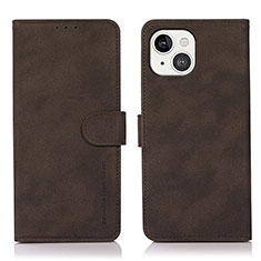 Funda de Cuero Cartera con Soporte Carcasa T02 para Apple iPhone 14 Marron