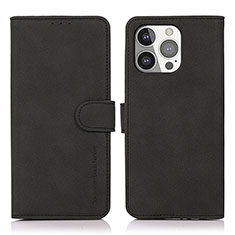 Funda de Cuero Cartera con Soporte Carcasa T02 para Apple iPhone 14 Pro Negro