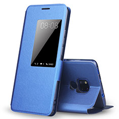 Funda de Cuero Cartera con Soporte Carcasa T02 para Huawei Mate 20 X 5G Azul