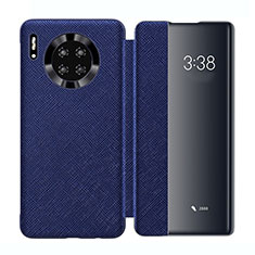 Funda de Cuero Cartera con Soporte Carcasa T02 para Huawei Mate 30E Pro 5G Azul