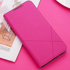 Funda de Cuero Cartera con Soporte Carcasa T02 para Huawei Nova 5 Pro Rosa Roja