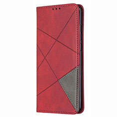 Funda de Cuero Cartera con Soporte Carcasa T02 para Huawei Nova Lite 3 Plus Rojo