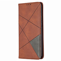 Funda de Cuero Cartera con Soporte Carcasa T02 para Huawei P Smart (2020) Marron