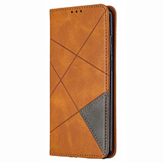 Funda de Cuero Cartera con Soporte Carcasa T02 para Huawei P Smart (2020) Naranja