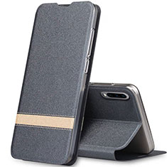 Funda de Cuero Cartera con Soporte Carcasa T02 para Huawei P30 Gris