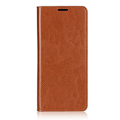 Funda de Cuero Cartera con Soporte Carcasa T02 para Oppo Find X2 Pro Naranja