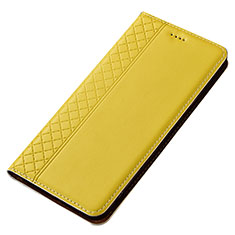 Funda de Cuero Cartera con Soporte Carcasa T02 para Samsung Galaxy A90 4G Amarillo