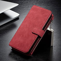 Funda de Cuero Cartera con Soporte Carcasa T02 para Samsung Galaxy S10e Rojo