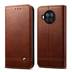 Funda de Cuero Cartera con Soporte Carcasa T02 para Xiaomi Mi 10i 5G Marron