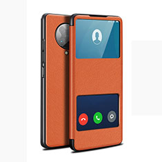 Funda de Cuero Cartera con Soporte Carcasa T02 para Xiaomi Poco F2 Pro Naranja