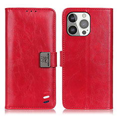 Funda de Cuero Cartera con Soporte Carcasa T03 para Apple iPhone 13 Pro Rojo