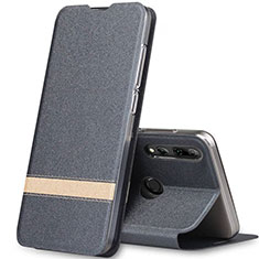 Funda de Cuero Cartera con Soporte Carcasa T03 para Huawei Honor 20 Lite Gris Oscuro