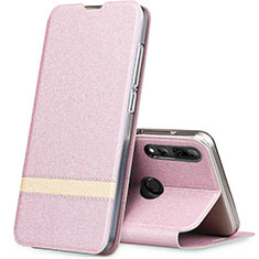 Funda de Cuero Cartera con Soporte Carcasa T03 para Huawei Honor 20i Oro Rosa