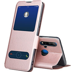 Funda de Cuero Cartera con Soporte Carcasa T03 para Huawei Nova 5i Oro Rosa