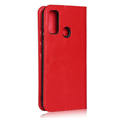 Funda de Cuero Cartera con Soporte Carcasa T03 para Huawei P Smart (2020) Rojo