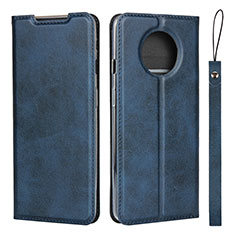 Funda de Cuero Cartera con Soporte Carcasa T03 para OnePlus 7T Azul