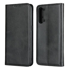 Funda de Cuero Cartera con Soporte Carcasa T03 para Oppo A91 Negro