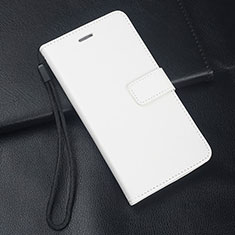 Funda de Cuero Cartera con Soporte Carcasa T03 para Oppo R17 Pro Blanco