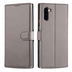 Funda de Cuero Cartera con Soporte Carcasa T03 para Samsung Galaxy Note 10 5G Gris