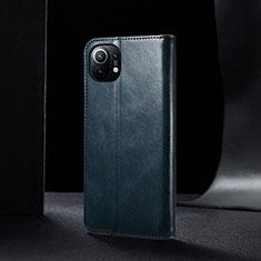 Funda de Cuero Cartera con Soporte Carcasa T03 para Xiaomi Mi 11 Lite 5G NE Azul