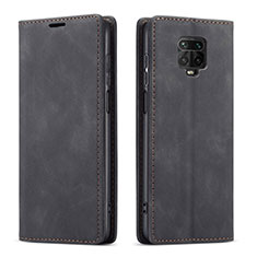 Funda de Cuero Cartera con Soporte Carcasa T03 para Xiaomi Poco M2 Pro Negro