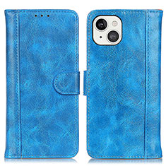 Funda de Cuero Cartera con Soporte Carcasa T04 para Apple iPhone 14 Azul