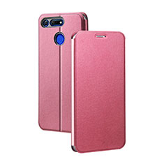 Funda de Cuero Cartera con Soporte Carcasa T04 para Huawei Honor V20 Rosa