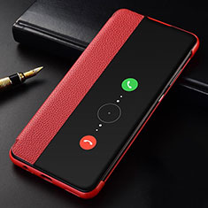 Funda de Cuero Cartera con Soporte Carcasa T04 para Huawei Mate 30 Rojo