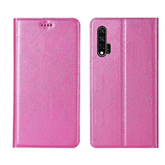 Funda de Cuero Cartera con Soporte Carcasa T04 para Huawei Nova 6 5G Rosa