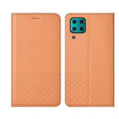 Funda de Cuero Cartera con Soporte Carcasa T04 para Huawei Nova 7i Naranja