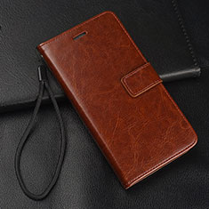 Funda de Cuero Cartera con Soporte Carcasa T04 para Huawei P30 Lite XL Marron