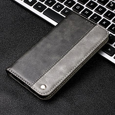 Funda de Cuero Cartera con Soporte Carcasa T04 para Samsung Galaxy A90 5G Gris