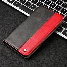 Funda de Cuero Cartera con Soporte Carcasa T04 para Samsung Galaxy A90 5G Rojo