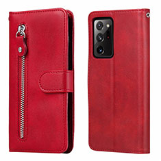 Funda de Cuero Cartera con Soporte Carcasa T04 para Samsung Galaxy Note 20 Ultra 5G Rojo