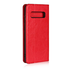 Funda de Cuero Cartera con Soporte Carcasa T04 para Samsung Galaxy S10 5G Rojo