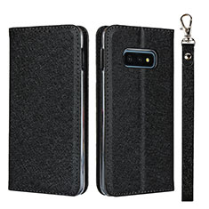 Funda de Cuero Cartera con Soporte Carcasa T04 para Samsung Galaxy S10e Negro