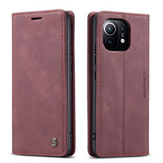 Funda de Cuero Cartera con Soporte Carcasa T04 para Xiaomi Mi 11 Lite 4G Morado