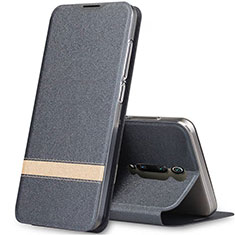 Funda de Cuero Cartera con Soporte Carcasa T04 para Xiaomi Mi 9T Pro Gris