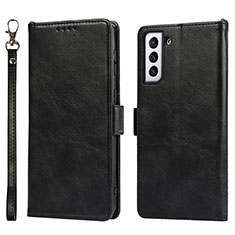 Funda de Cuero Cartera con Soporte Carcasa T04D para Samsung Galaxy S23 5G Negro