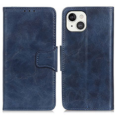 Funda de Cuero Cartera con Soporte Carcasa T05 para Apple iPhone 13 Mini Azul