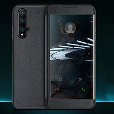 Funda de Cuero Cartera con Soporte Carcasa T05 para Huawei Honor 20 Negro