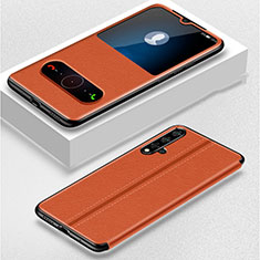 Funda de Cuero Cartera con Soporte Carcasa T05 para Huawei Nova 5 Pro Naranja