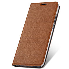 Funda de Cuero Cartera con Soporte Carcasa T05 para Huawei P30 Lite New Edition Marron