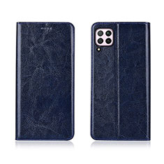 Funda de Cuero Cartera con Soporte Carcasa T05 para Huawei P40 Lite Azul